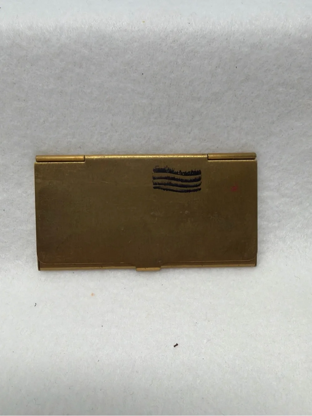 Vintage Brass Metal Postage Stamp Case